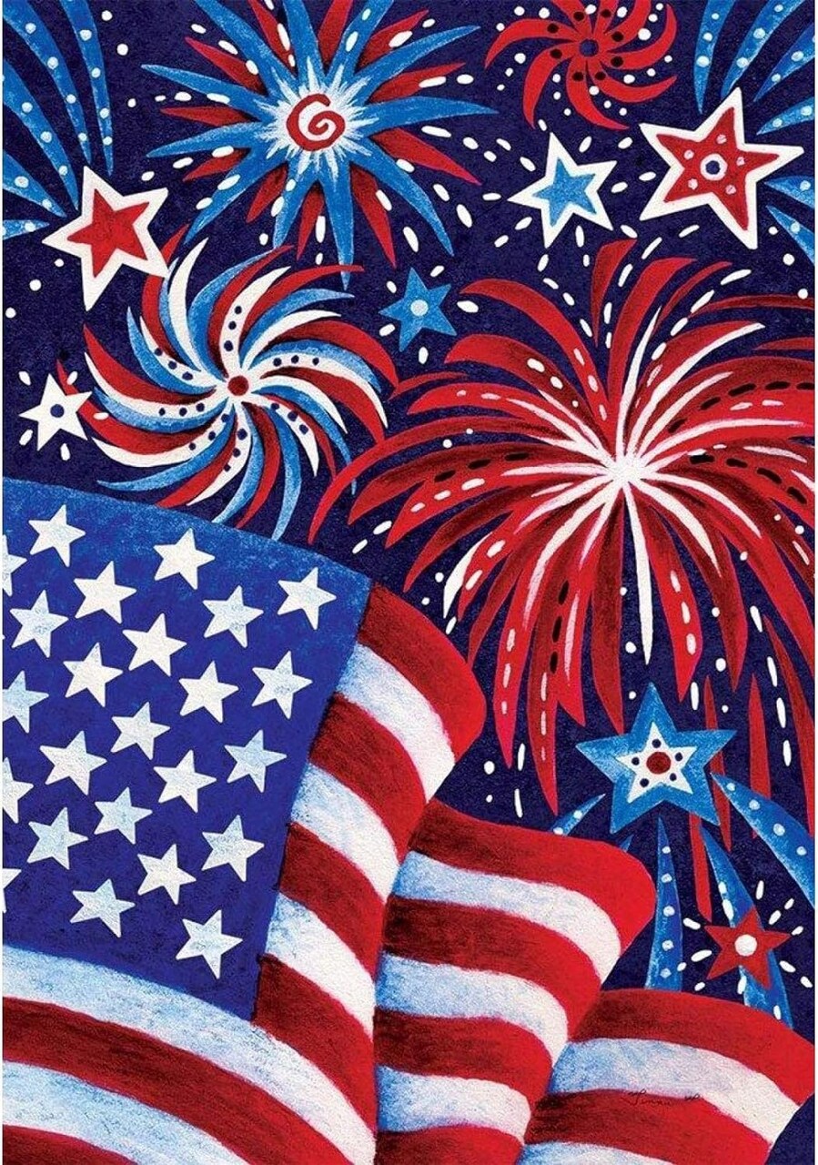 DIY 4th of July Diamond Painting Kit for Adults – Patriotic American Flag, Full Square Drill Diamond Art by Number, Beginner-Friendly Crystal Embroidery, Home Wall Decor & Gift (12x16 in)